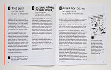 Load image into Gallery viewer, a spread showing three stories of belonging: the box, national hispanic cultural center, riverside dr sw