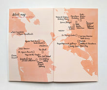 Load image into Gallery viewer, a map of the San Francisco Bay Area with places of belonging indicated in calligraphy