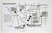 Load image into Gallery viewer, a map of the southwest quadrant of Albuquerque, with 8 places of belonging
